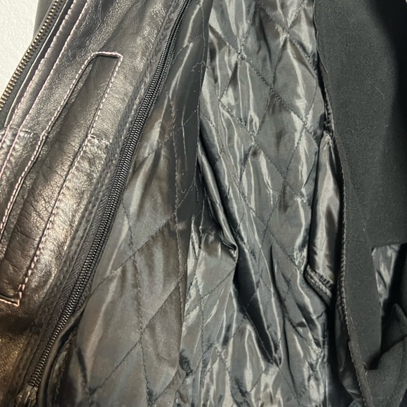 Zony Inc Leather Motorcycle Jacket Black With Pink Racing Stripes Medium - Picture 9 of 16